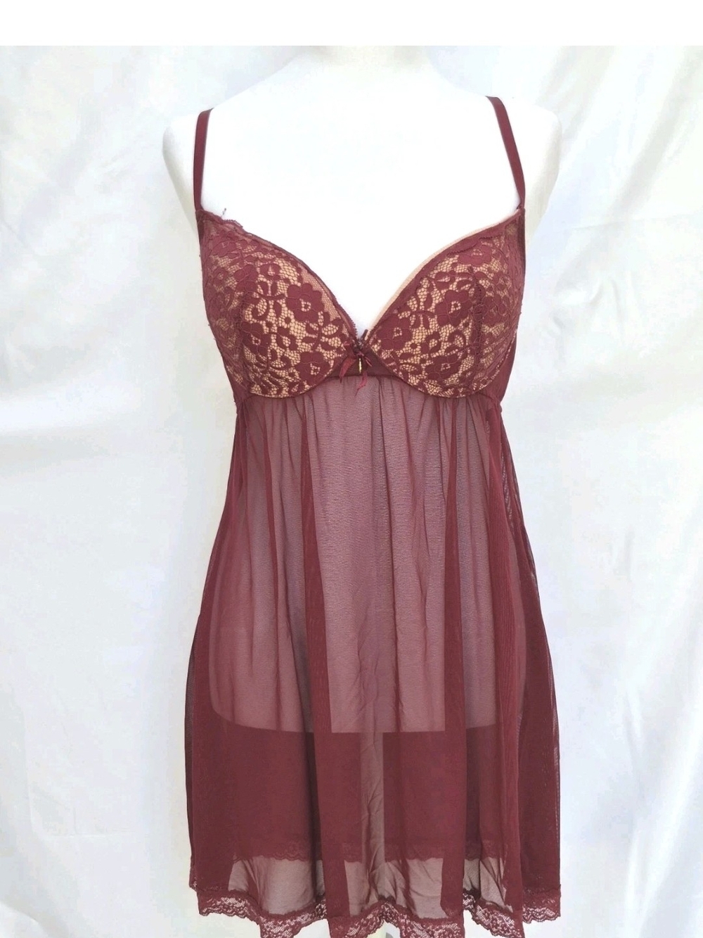 DAYSI FUENTES Lingerie Collection Lace  women's Babydoll Nightgown Push-up Sz.XL